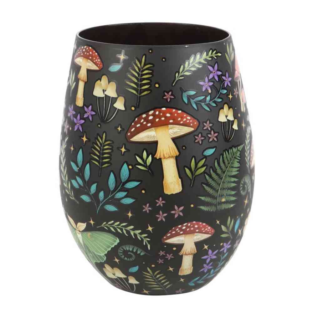 Something Different - Dark Forest Print Stemless Wine glass - Multicolours